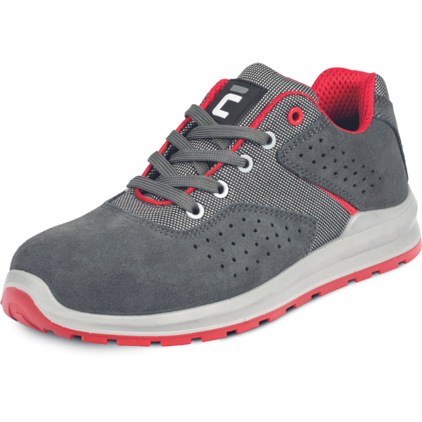 Напівчеревики сіро/червоні